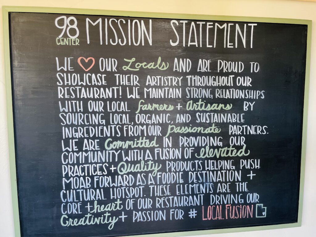 98 Center Moab Mission Statement
