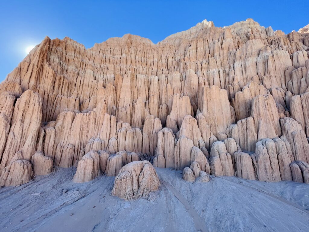 Moon Caves in Cathedral Gorge State Park in Nevada